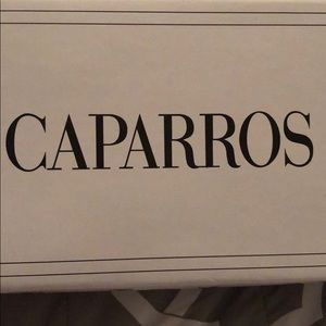 Metallic silver high heels